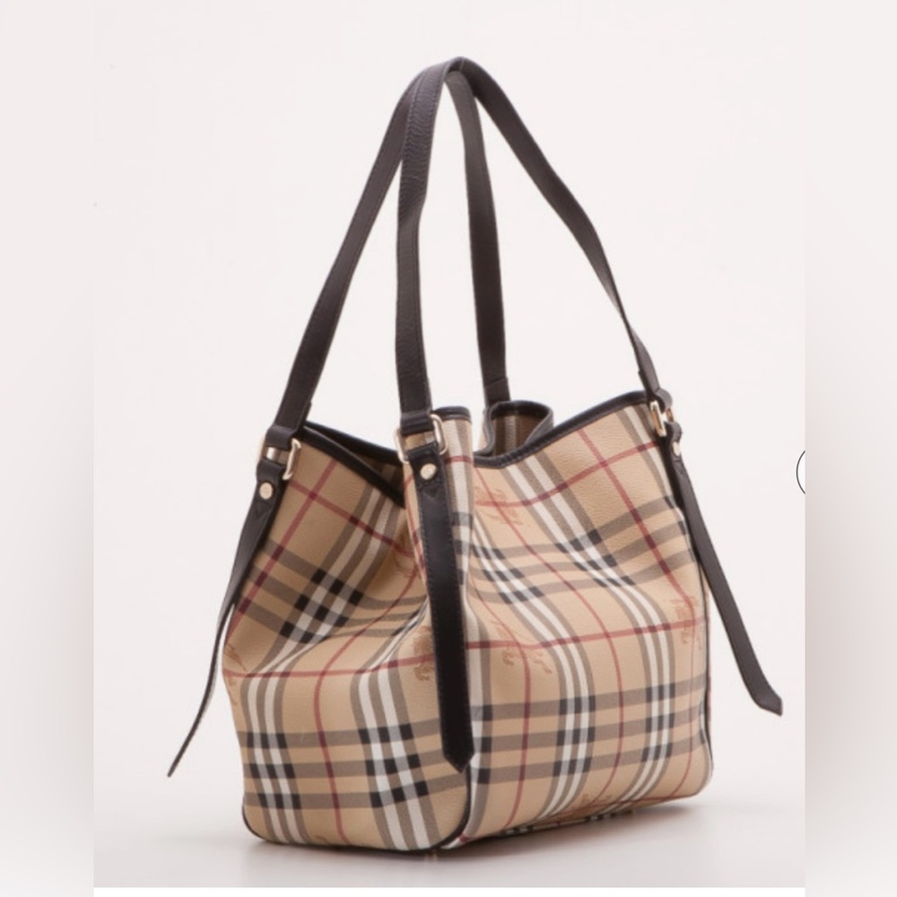 Burberry Haymarket Check Canterbury Tote 
Beige/Chocolate